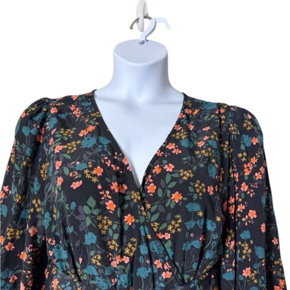 Ava & Liv Cottagecore Floral Maxi Dress 14W Peasant Fairy Grunge Bohemian Artsy - Picture 6 of 11